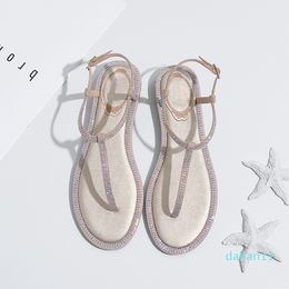 Hot Sale-Sandals 2020 Shoes Women Flat Sandals Summer Shoes Girl Flip Flops Big Size Bohemia home shoes