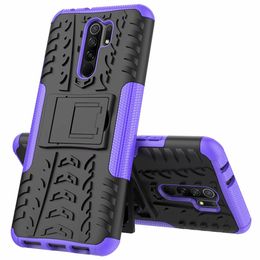 Hybrid KickStand Impact Rugged Heavy Duty TPU+PC Shock Proof Cover Case FOR REDMI 9 9A 9C 8 8A 10X 5G K30 PRO NOTE 9 PRO NOTE 8 PRO 160PCS/