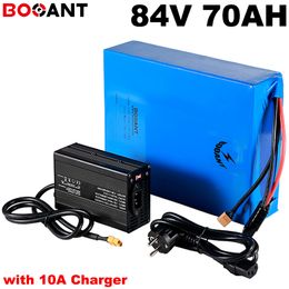 Big power 10KW 84v 70ah electric scooter battery 23S 5000w lithium ion for Sanyo Panasonic LG 18650 +10A Charger