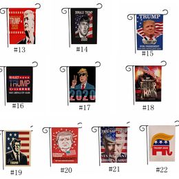 Trump 2020 Flag 30*45cm Donald Trump US Election Garden Flag President Yard Lawn Decoration Make America Great Banner Flags GGA3684-1