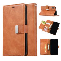 For Iphone 12 11Pro Max XS XR 8 7 6Plus 5G SE2 Crack Pattern Leather Purse Pocket Protective Magnetic Wallet Phone Case