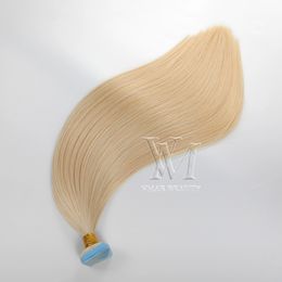 Vmae Peruvian Hair Double Drawn 100g Straight #613 100% Unprocessed Virgin Human Hair Tape ins Human Hair Extensions