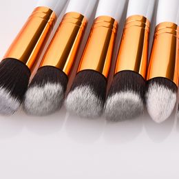 10pcs/set Mini size Kabuki Brush Makeup Brush Set Foundation Powder Eyeshadow Maquiagem Cosmetics MakeUp Brushes beauty Tool Kits