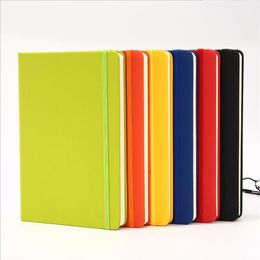 A6 7 Colours Hardcover Notepad Portable Writing Pocket Book PU Leather Journal Travel Notebooks With Elastic Closure Banded For School