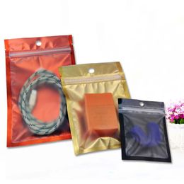 colored Aluminum Foil bag Resealable bag One side clear Back plastic packing bag Smell Proof Pouches side clear Back in stock ready to ship