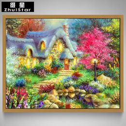 New 5D DIY Diamond Painting Garden House Scenic Mosaic Diamond Painting Cross Stitch Full Diamond Embroidery Home Decoration