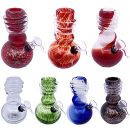 14.2cm/5.6inch Portable Soft Glass Water Pipes Smoking Hookahs