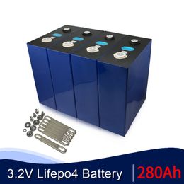 4PCS 3.2V 280Ah prismatic lifepo4 battery DIY 12V 280AH rechargeable pack for E-scooter RV Solar Energy storage system