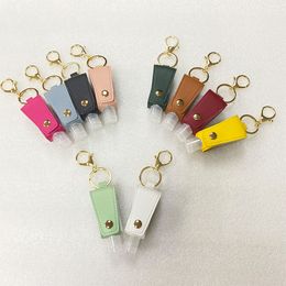 PU 30ML Hand Sanitizer Bottle Holder in 10 Colours Portable Key Ring Holder with Empty Perfume Bottle Holder Bottle cover T3I51063