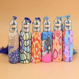 Colorful rollerball bottle 10ml soft clay essential oil bottle Mini glass rollerball bottle