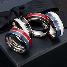 2021 New 8mm Fashion Men Rings Rotatable Stainless Steel Finger Ring Men Rings 7-11 Size Double Color Jewelry Ring Gift