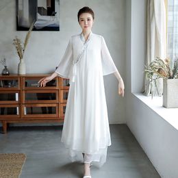 Summer Retro ethnic Party dress Oriental elegant Robes women's Hanfu tang suit style Oriental Dresses clothing