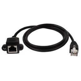 RJ45 Extension Cable with Screw Panel Mount RJ45 Male to Female Ethernet LAN Network Extended Cables 0.5M 1M 2M 3M