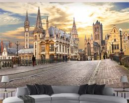 beibehang 3d brick wallpaper wallpapers for living room European city street scenery 3d wallpaper background wallpapel de parede