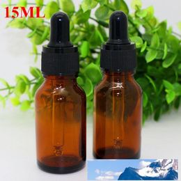 E Juice 15ml Glass Amber Bottles with Glass Dropper Dripper Bottle Dropper Bottle for E Liquid Ecig Oil 15ml with Black Caps