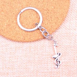 New Keychain 32*12mm musical note Pendants DIY Men Car Key Chain Ring Holder Keyring Souvenir Jewelry Gift