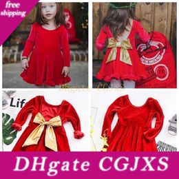Kids Toddler Baby Girl Long Sleeve Split Pleuche Dress Tunic Party Dresses