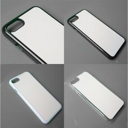 White Phone 8 Plus Case 2D PC Sublimation Blank Cover DIY Aluminium Sheet Hard Shell Anti wear Covers 3 2tn G2