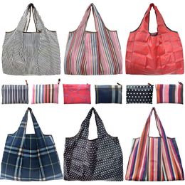 Plus Size Foldable Shopping Bags Nylon Waterproof Storage Handbag Eco-Friendly Folding Bag Grocery Bag Trendy Cartoon Shopping Totes E81802