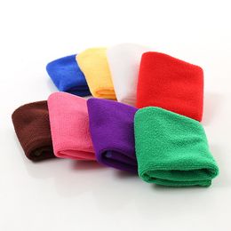 30*30CM Solid Colour Soft Square Car Cleaning Towel Microfiber Hair Hand Bathroom Towels Random Colours WB2549