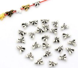 500pcs Tibetan Silver Gold Dragonfly Metal Spacer Loose Bead For Jewelry Making Diy Bracelet Accessories 8x6mm