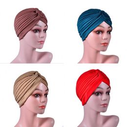 Fashion Beanie Cap Nurses Fitted Head Wrap India Turban Brimless Ponytail Sun Bonnet Hat Durag Lady Girl 1 95hh C2