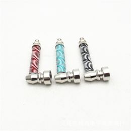 Colorful Aluminum Mini Metal Removable Portable Smoking Handpipe Filter Tube Innovative Design Decoration Dry Herb Tobacco Holder Pipes DHL