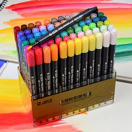 STA wholesale Dual Brush Water based Art Marker Pens with Fineliner Tip 12 24 36 48 Colour Set Watercolour Soft Markers for Artists Drawing Y200709 Colour s ists