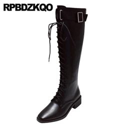 Botas Largas Con Cordones Negras Oferta Online | DHgate.com
