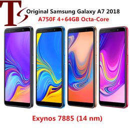 Refurbished Original Samsung Galaxy A7 2018 A750F 6.0 inch Octa Core 4GB RAM 64GB ROM Unlocked 4G LTE Smart Phone