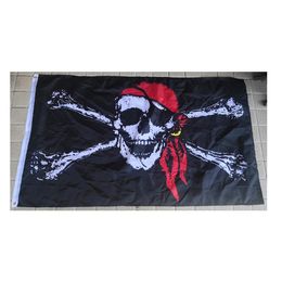 Pirate Skull Bones Flag 3x5ft For Indoor Outdoor , 90x150cm 100D Polyester Digital Printed All Countries Accept Any Design Any Logo