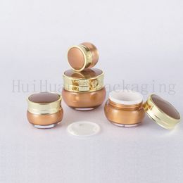 20pcs 10g 15g 30g empty gold cosmetic container jars for cream packaging,ointment tin containers, box can salve