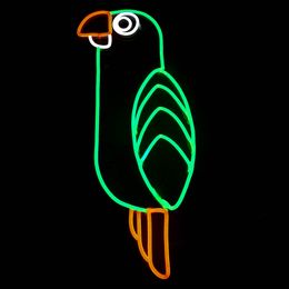 Parrot Sign home kid's bedroom shop wall decoration beautiful handmade neon light 12 V Super Bright