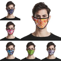 Paisley 3D printing fashion face mask cotton reusable face masks Out Door Sport Riding Masks Cotton Designer Masks