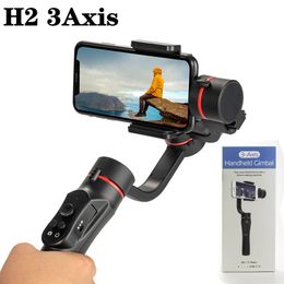 H2 3 Axis Handheld Gimbal USB Charging Video Record Universal Adjustable Direction Smartphone Stabilizer with Stand
