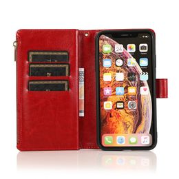 Wallet Leather Cases for iPhone 6 6S 7 8 Plus 11 12 Mini 13 Pro Max XSMAX XR SE Soft TPU Cover Inside Flip Case