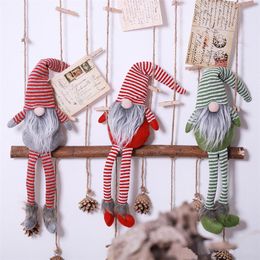 Christmas Green Stripe Faceless Doll Gift for Children Nordic Style Lovely Ornament Decoration Home Birthday Party Gift Kids toy toy Bir
