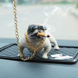 NEW Car Dog Decor Bully Dog Dolls Ornaments Simulated Car Interior Pendant Home Office Decor Toys Interior Accessories222Q