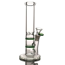 Double Honeycombrcolater 14mm bong glass hookahs straight water pipe HOT dia 38mm wholesale mini