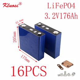 16PCS KLUOSI 16S/48V Battery Pack 3.2V176Ah LiFePO4 FOR Solar Energy Storage Inverter EV Marine RV Golf US/EU TAX FREE