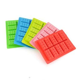 Bricks Shaped Silicone Cake Mould Chocolate Candy Moulds Ice Tray Cube Moulds For Birthday Party Supplies LX2701