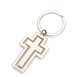 Cross Key Ring Metal Originality Rotatable Keys Buckle Church Gift Party Favour Home Car Portable Popular Design