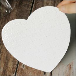 Sublimation Blank Puzzles Heart love Shape Puzzle Blank Pearl Jigsaw DIY Gifs Birthday Valentine's Day Party Favour Gift Seashipping LSK917