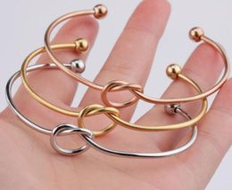 Europe and the United States Jewellery simple wind bracelet Personalised knot bangle bracelet tie bangle for women girls cheap wholesale DHL