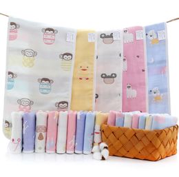 The latest 25X50CM towel, large hair accessories, cotton gauze, wash face, baby cartoon children bath towels