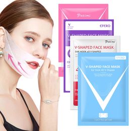 EFERO Double V Shaped 4D Face Mask Moisturizing Lifting Chin Neck Face V Shape Lifting Mask Mask To Slim Firm Skin Care 10pcs