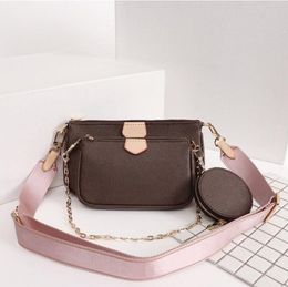 2019 En çok satan tasarımcı lüks çanta omuz çantaları tasarımcı çanta moda çanta çanta cüzdan telefon çanta Üç parça kombinasyon çanta