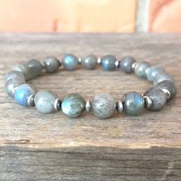 MG0905 New Design 8 mm Top Grade Labradorite Bracelet Trendy Quality Energy Power Bracelet Crown Chakra Bracelet