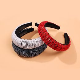 Baroque Full Crystal Hair Bands For Women Lady Luxury Shiny Padded Diamond Headband Hair Hoop Retro Fashion Hair Accessories