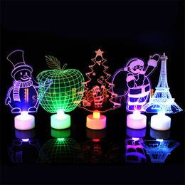 Christmas Decorations For Home Fashion Christmas Decor Ornaments Colourful Night Light LED Decorative Christmas Tree Decorations KY98